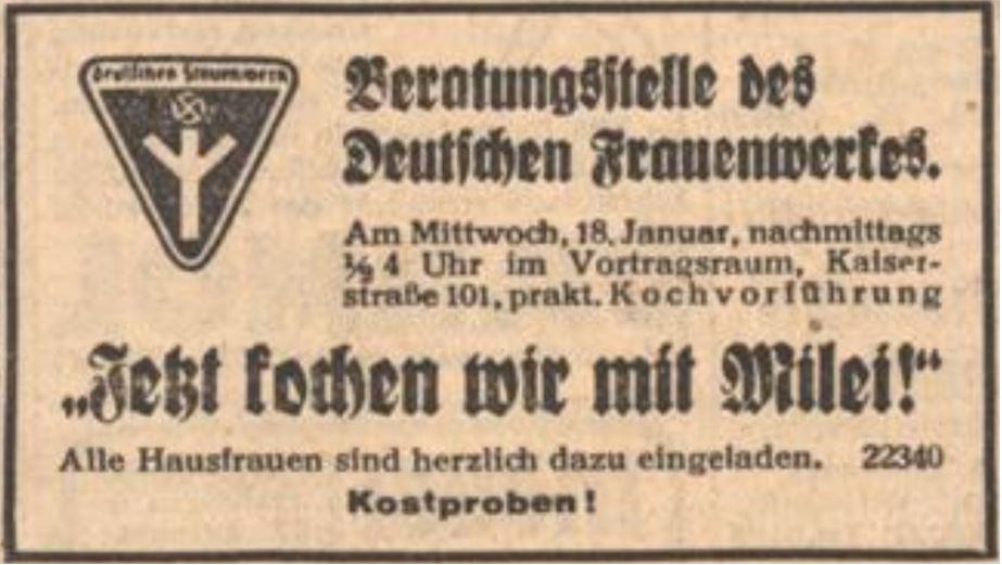 07_Der Fuehrer_1939_01_15_p08_Milei_Deutsches-Frauenwerk_Kochvorfuehrung_Haushaltsberatung