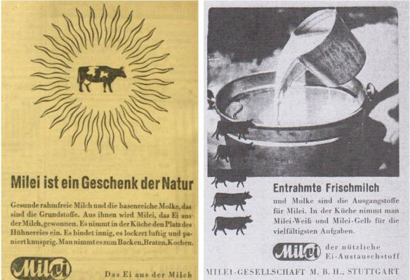 12_Kleine Volks-Zeitung_1941_05_12_Nr131_p08_Der deutsche Volkswirt_16_1942_p529_Milei_Austauschstoff_Eier_Natur_Milch