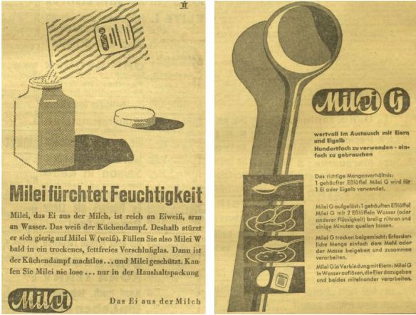 15_Kleine Volks-Zeitung_1941_06_09_Nr158_p07_ebd_03_12_Nr071_p12_Milei_Austauschstoff_Eier