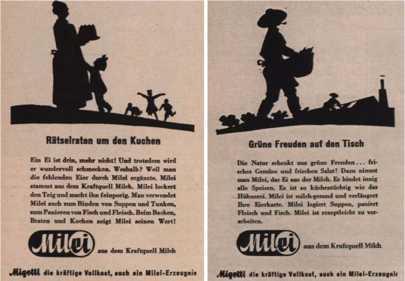 16_Wiener Modenzeitung_1942_H161_p23_ebd_H157_p23_Milei_Austauschstoff_Eier