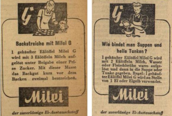 23_Straßburger Neueste Nachrichten_1943_01_03_Nr007_p7_Hakenkreuzbanner_1942_11_20_Nr3219_p5_Milei_Autauschstoffe_Eier_Baken_Kochen