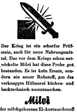 28_Tages-Post-Linz_1942_12_01_Nr284_p6_Nahrung_Waffe_Schwert_Milei_Austauschstoff_Eier