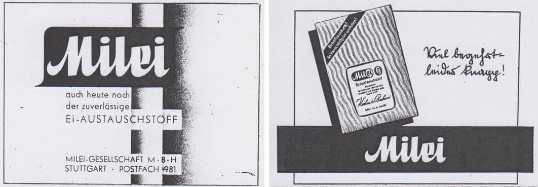 33_Stuttgarter Rundschau_2_1947_H06_p32_Die Stimme der Frau_1_1948-49_H09_p28_Milei_Austauschstoff_Eier