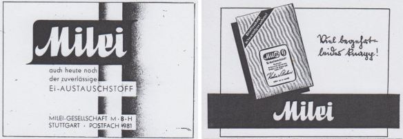 33_Stuttgarter Rundschau_2_1947_H06_p32_Die Stimme der Frau_1_1948-49_H09_p28_Milei_Austauschstoff_Eier