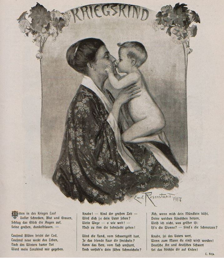 01_Fliegende Blaetter_146_1917_p225_Kleinkind_Mutter-Kind_Kriegskind_Gedicht