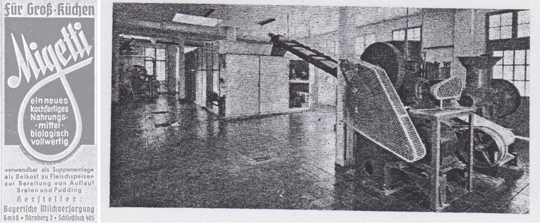 01_Zeitschrift fuer Gemeinschaftsverpflegung_11_1939_Nr19_pIII_ebd_p304_Migetti_Produktionsstaette_Fuerth_Bayerische-Milchversorgung_Nuernberg