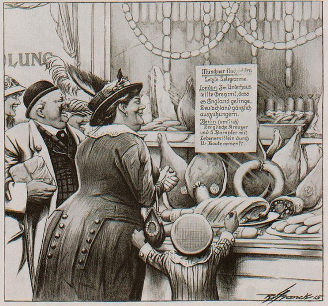 03_Fliegende Blaetter_142_1915_p204_WKI_Nahrungsmittelversorgung_Koerper_Fleisch_Uebergewicht_Blockade_U-Boot-Krieg