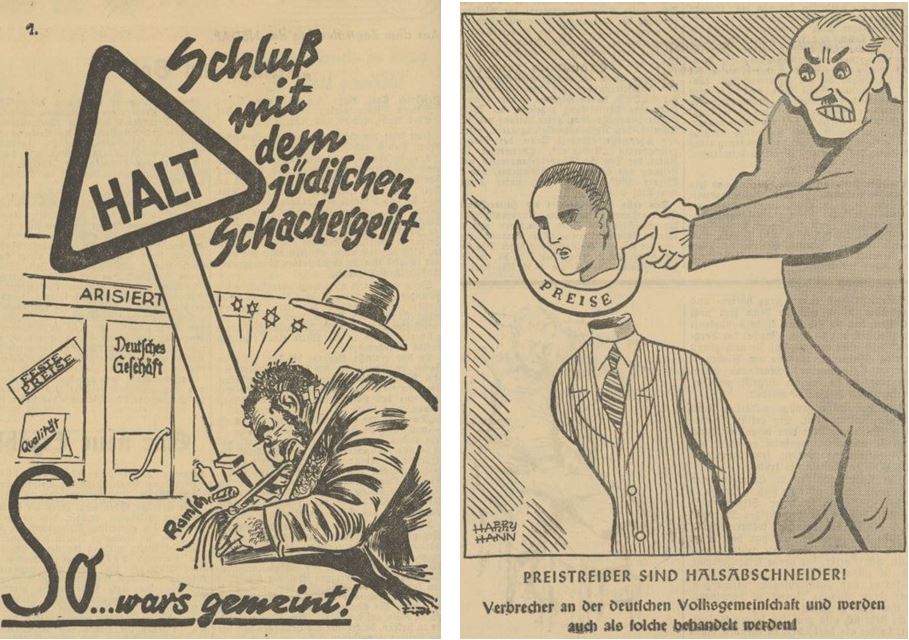 10_Voelkischer Beobachter_1939_05_03_Nr064_p10_ebd_p08_Einzelhandel_Antisemitismus_Feste-Preise_Wucher_Qualität_Arisierung