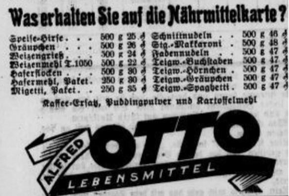 11_Riesaer Tageblatt_1942_06_02_Nr126_p4_Naehrmittel_Migetti_Nudeln_Preise_Alfred-Otto