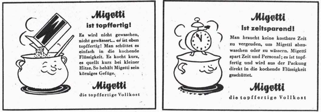 14_Gemeinschaftsverpflegung_1944_H12_Beil_p4_ebd_H16_Beil_p4_Migetti_Austauschstoffe_Eintopf_Halbfertiggericht