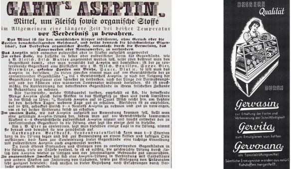 17_Kladderadatsch_23_1870_6Snp108_Die Fleischwirtschaft_10_1957_p368_Fleisch_Handwerk_Konservierungsmittel_Faerbemittel_Bindemittel_Fleisch_Aseptin_Gervasin