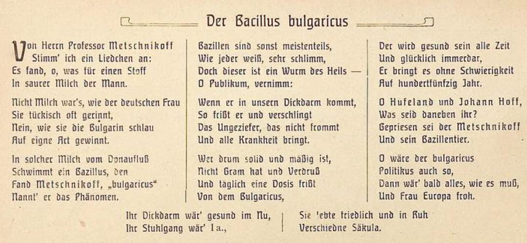 02_Kladderadatsch_061_1908_Nr02_Beibl02_p2_Metchnikoff_Joghurt_Bakterien_Gedicht