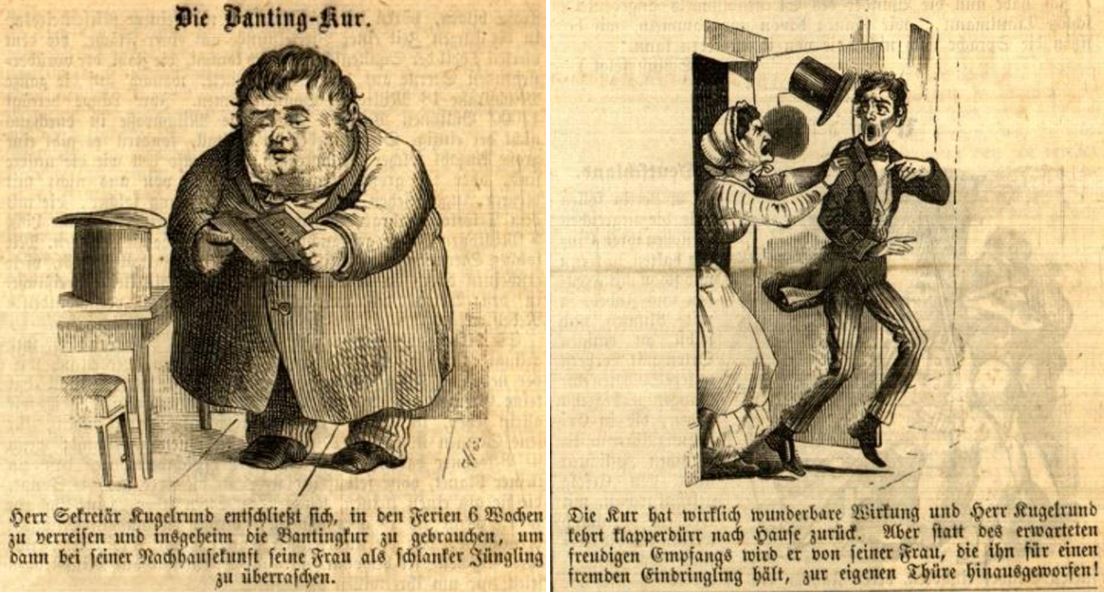 15_Illustrirte Dorfzeitung des Lahrer Hinkenden Boten_04_1866_p491_p492_Korpulenz_Entfettung_Koerper_Diaet_Banting