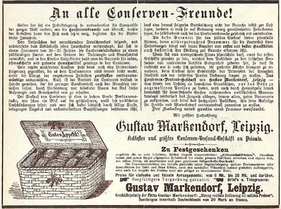 01_Kladderadatsch_42_1889_Nr44-45_Beibl_p2_Konserven_Versandgeschäft_Gustav-Markendorf_Leipzig_Praesentkorn