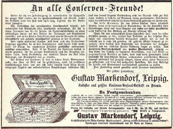 01_Kladderadatsch_42_1889_Nr44-45_Beibl_p2_Konserven_Versandgeschäft_Gustav-Markendorf_Leipzig_Praesentkorn