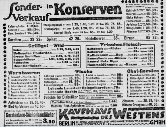 04_Berliner Tageblatt_1912_03_14_Nr135_p12_Warenhaus_Kaufhaus-des-Westens_Konserven_Nahrungsmittel