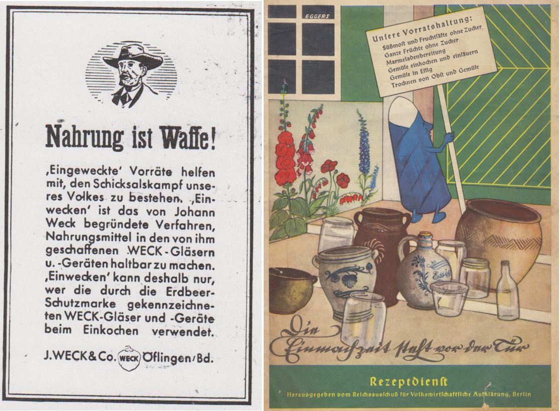 34_Die Deutsche Volkswirtschaft_13_1944_p744_Einmachzeit_1940_Titelblatt_Haushaltskonservierung_Kriegsdienst_Weck_Glaskonserven_Steingut