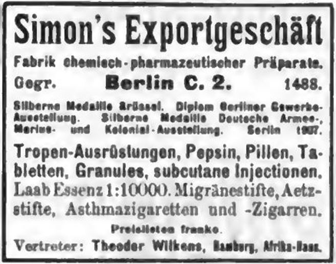 28_Export_30_1908_p529_Medizinalzigaretten_Simon_Großhandel_Asthma_Berlin