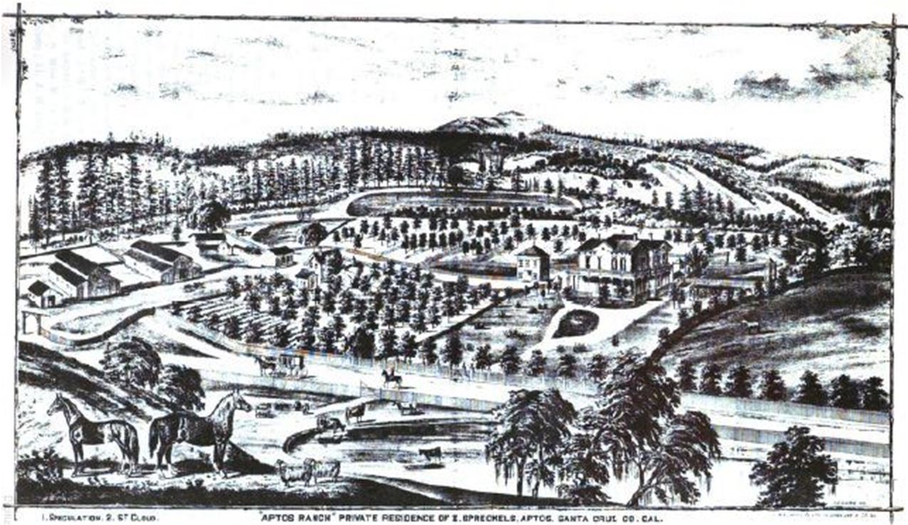 07_Santa Cruz_1879_np64_Kalifornien_Aptos_Claus-Spreckels_Ranch_Landsitz