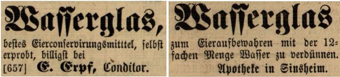 03_Der Landbote_1886_05_01_Nr051_p4_ebd_1889_Nr056_05_11_p4_Konservierungsmittel_Eier_Wasserglas