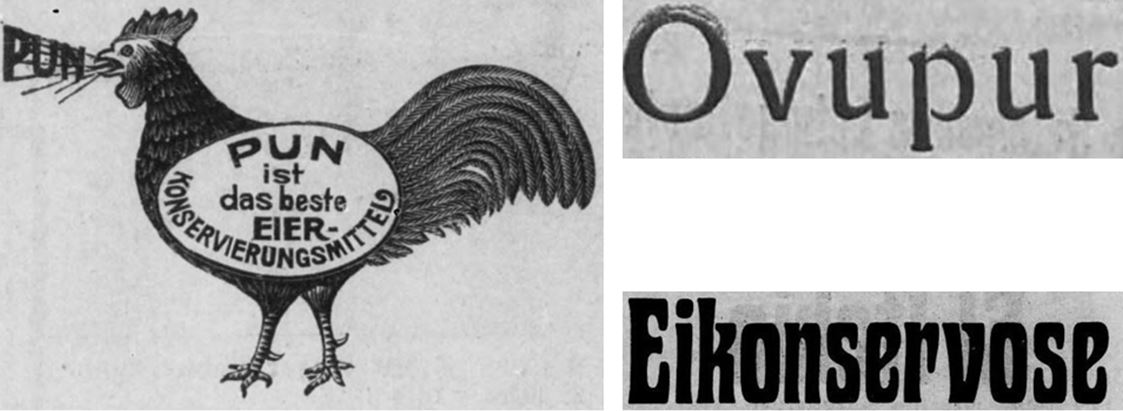 18_Deutscher Reichsanzeiger_1913_05_03_Nr104_p01_ebd_12_08_Nr189_p32_ebd_1912_05_07_Nr110_p18_Eier_Konservierungsmittel_Pun_Ovopur_Eikonservose