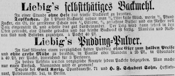 20_Deutsches Montags-Blatt_1877_07_16_p08_Convenienceprodukte_Puddingpulver_Backpulver_Liebig