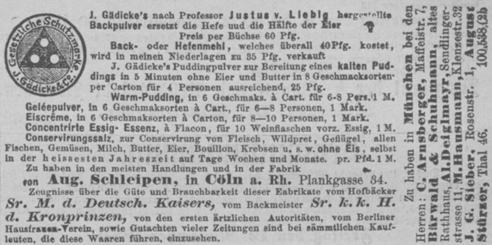 23_Neueste Nachrichten_1880_09_05_Nr249-250_p5_Backpulver_Convenienceprodukte_Puddingpulver_Liebig_J-Gaedicke_August-Schleipen_Koeln