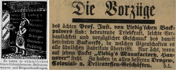 32_Rhein- und Ruhrzeitung_1883_03_21_Nr068_p4_Karlsruher Zeitung_1894_05_09_Nr126_p2278_Backpulver_Liebigs-Manufactury_Meine-Liebig_Backmehl_Selbsttaetig_Puddingpulver