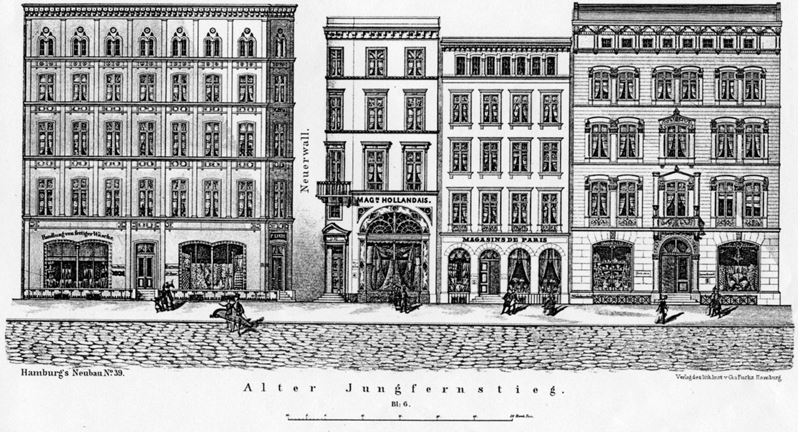 03_Hamburgs Neubau_1846-47_Bl39_Hamburg_Jungfernstieg_Magazin_Schaufenster