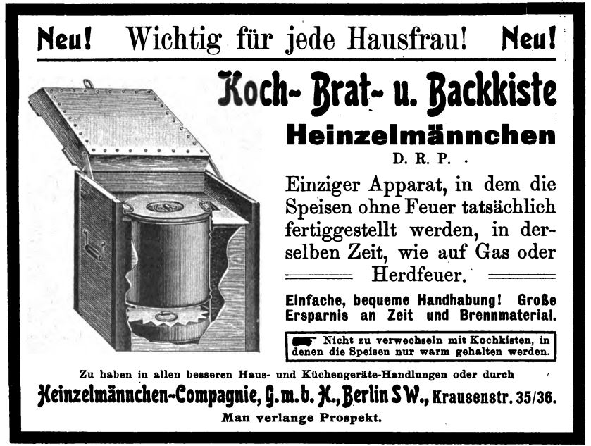 05_Daheim Kalender für das Deutsche Reich 1907_Bielefeld-Leipzig 1906_Anzeiger_p61_Heinzelmaennchen_Kochkiste
