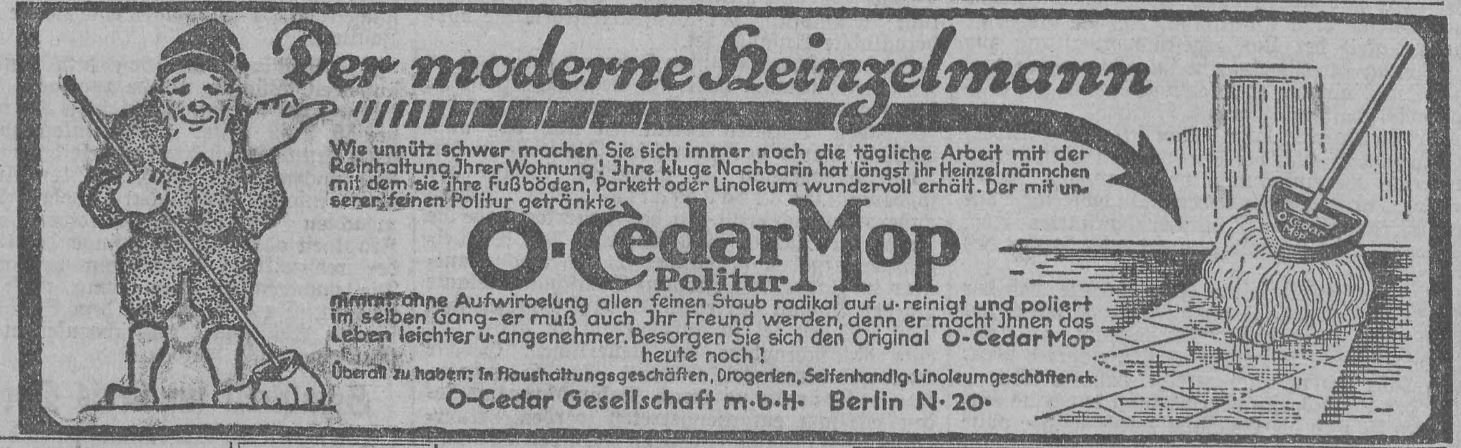 39_Muenchner Neueste Nachrichten_1926_11_17_Nr318_p6_Putzmittel_Reinigungsmittel_O-Cedar-Mop_Heinzelmaennchen