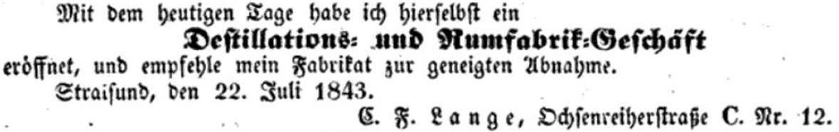 03_Amts-Blatt der Königlichen Regierung zu Stralsund 1843_08_03_Nr31_Oeffentlicher Anzeiger_p173_Rumproduktion_Kunstrum_Stralsund_Rumfabrik