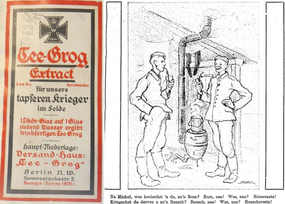 25_Bundesarchiv_R86_Nr5539_Kriegszeitung der 1. Armee_1918_04_28_Nr153_p07_WKI_Grog_Ersatzmittel_Rumersatz