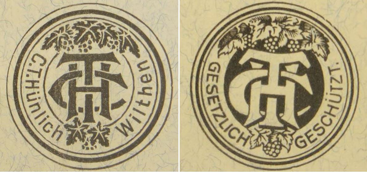 36_Geschäfts-Bericht 1927-1928_pIV_Dass_1928-29_pIV_C-T-Huenlich_Spirituosenindustrie_Warenzeichen