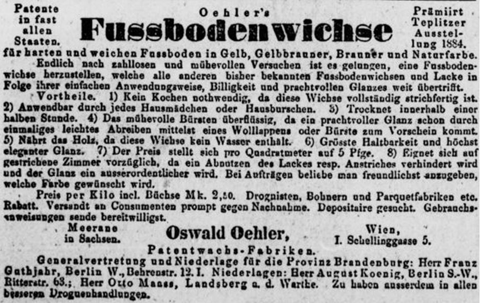 03_Koeniglich privilegirte Berlinische Zeitung_1885_02_08_Nr065_p26_Putzmittel_Bohnerwachs_Oswald-Oehler_Fussbodenwichse