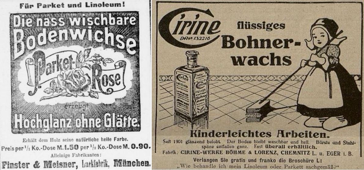 05_Koelner Local-Anzeiger_1905_08_06_Nr213_p01_Der Bazar_59_1913_p85_Putzmittel_Bohnerwachs_Parket-Rose_Finster-Meisner_Muenchen_Cirene_Boehme-Lorenz_Chemnitz
