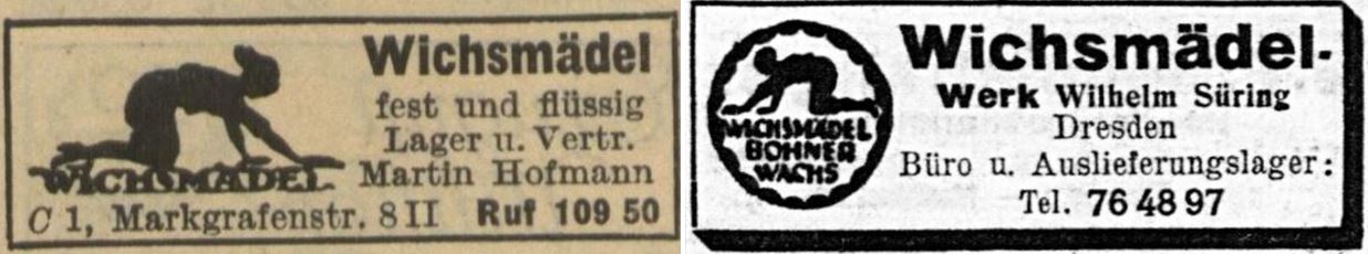 45_Amtliches Fernsprechbuch Leipzig_1938-39_Branchen_p037_Dass Berlin_1941_T2_p250_Putzmittel_Bohnerwachs_Wichsmaedel