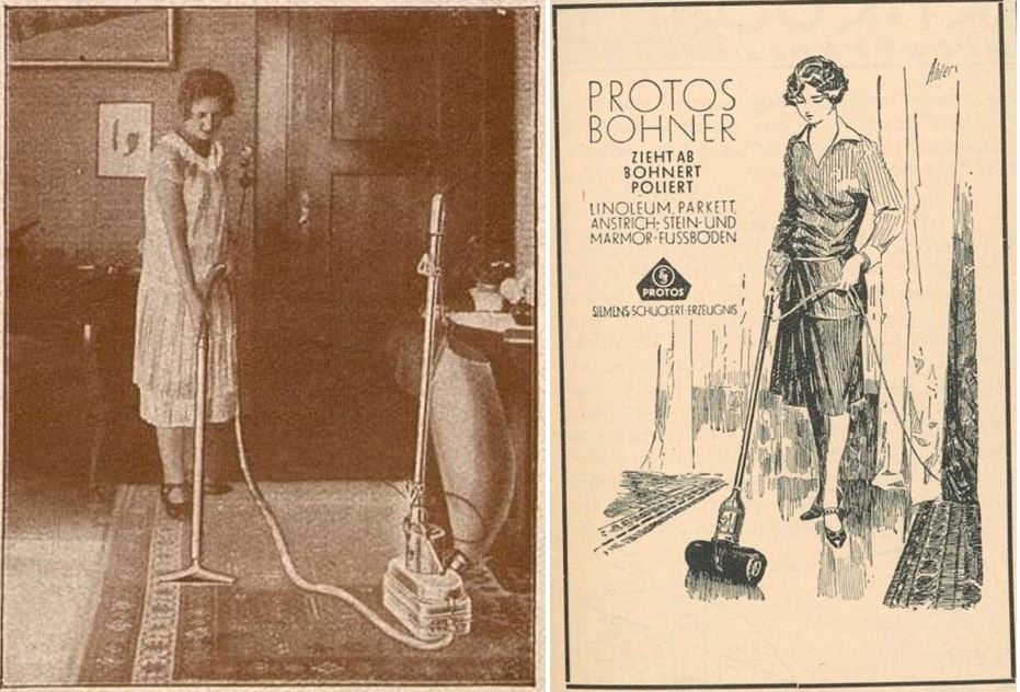 50_Illustrierte Technik für Jedermann_06_1928_H22_pIX_ebd_05_1927_p413_Haushaltsgeraete_Elektrogeraete_Bohnermaschine_Staubsauger_Protos