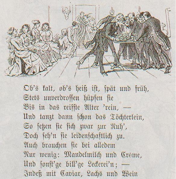 01_Fliegende Blaetter_78_1883_p070_Hausball_Geselligkeit_Maenner-Frauen_Mandelmilch_Gedicht