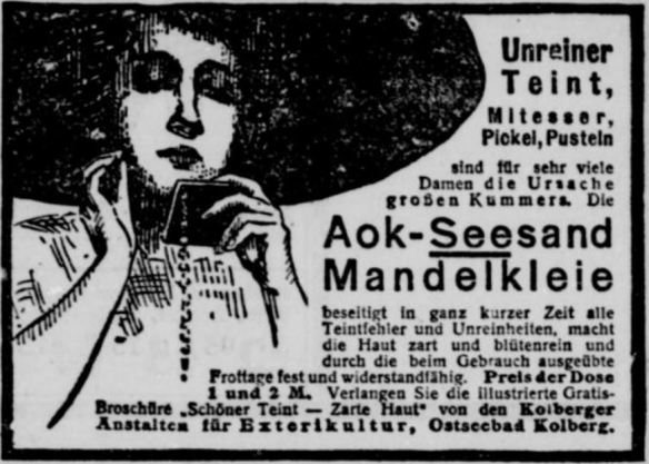 08_Berliner Morgenpost_1913_11_01_Nr300_p07_Hautpflege_Mandelkleie_Aok_Kolberg