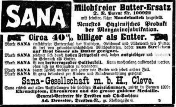 09_Dresdner Nachrichten_1900_04_02_Nr090_p06_Margarine_Sana_Cleve_Mandelmilch