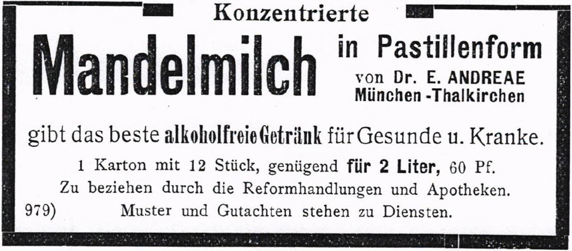 13_Vegetarische Warte_49_1913_Anzeigenanhang_sp_Mandelmilch_KK_Andreae_München_Komprimat