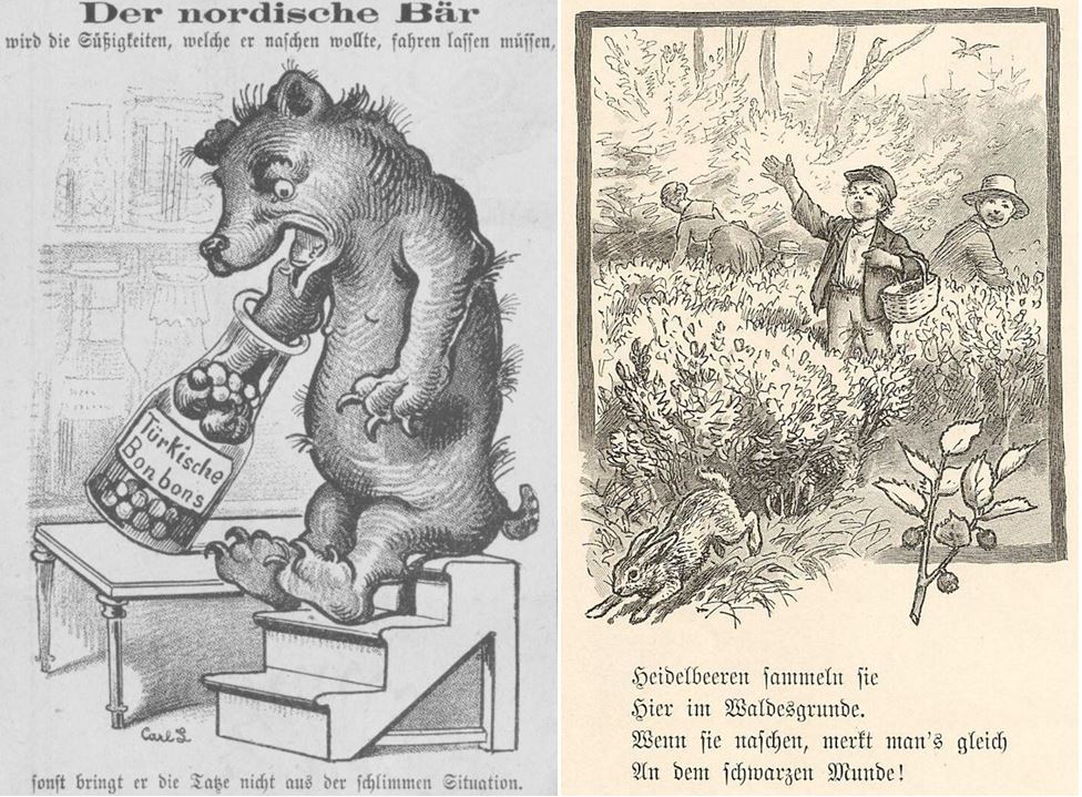 03_Kikeriki_18_1878_04_25_Nr33_p3_Muenchener Bilderbogen_44_1891_Nr1042_Russland-Tuerkei_Imperialismus_Naschen_Kinder_Wildfruechte_Heidelbeeren