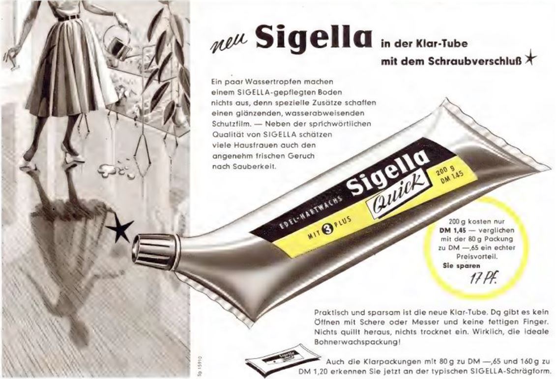10_Frankfurter Illustrierte_1959_Nr20_p38_Putzmittel_Bohnerwachs_Sigella_Preisbindung_Markenartikel_Kunststoffverpackung