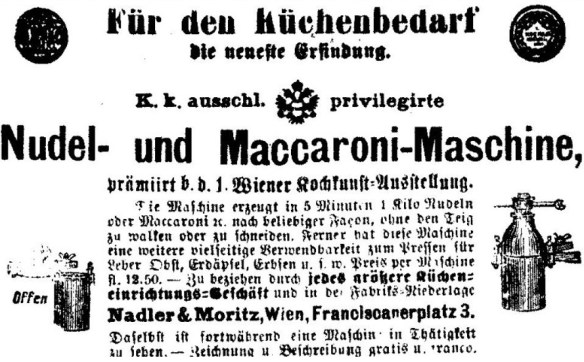 08_Wiener Caricaturen_1884_07_20_Nr29_p7_Haushaltsgeraete_Nudelmaschine_Makkaronipresse_Wien_Nadler-Moritz