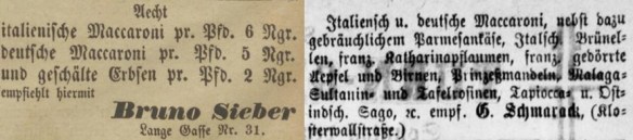 14_Wochenblatt für Pulsnitz [...]_1867_06_22_Nr50_p201_Solinger Kreis-Intelligenzblatt_1866_03_14_Nr21_p3_Makkaroni_Deutsche-Makkaroni