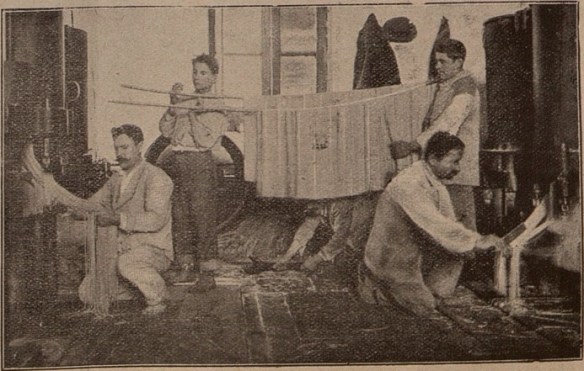 17_Das Blatt der Hausfrau_16_1905-06_p0239_Makkaroni_Italien_Produktionsstaetten_Knetmaschine_Trocknung