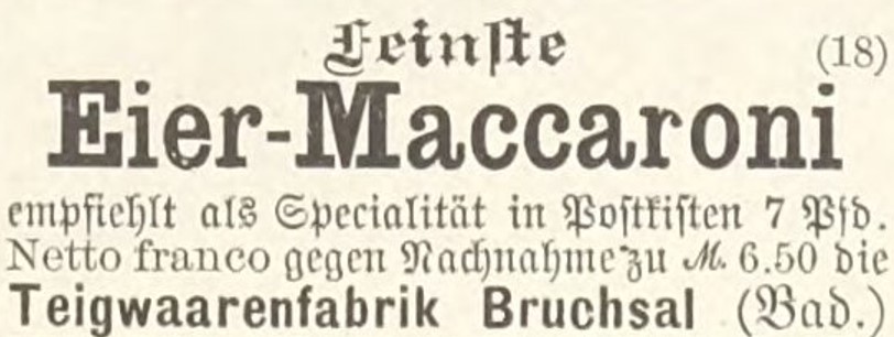 26_Das Bayerland_03_1892_Nr03_p8_Versandgeschaeft_Teigwaren_Eier-Makkaroni_Bruchsal