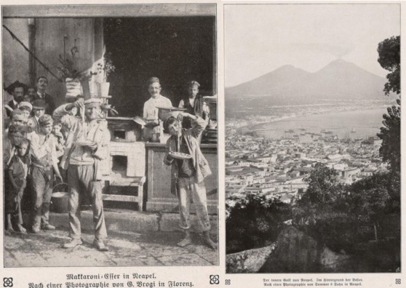 49_Harder_1911_1_Ebd_p3_Neapel_Vesuv_Makkaroni_Fast-Food_Straßenhandel