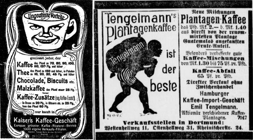 02_Volksstimme_1904_08_24_Nr198_p06_General-Anzeiger fuer Dortmund und die Provinz Westfalen_1897_05_25_Nr143_p1_Filialbetriebe_Kaisers-Kaffeegeschaeft_Tengelmann_Kaffee_Ersatzkaffee_Malzkaffee_Handelsmarken